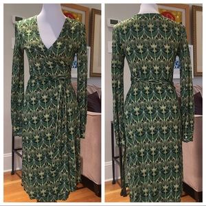 Green Banana Republic Silk Wrap Dress